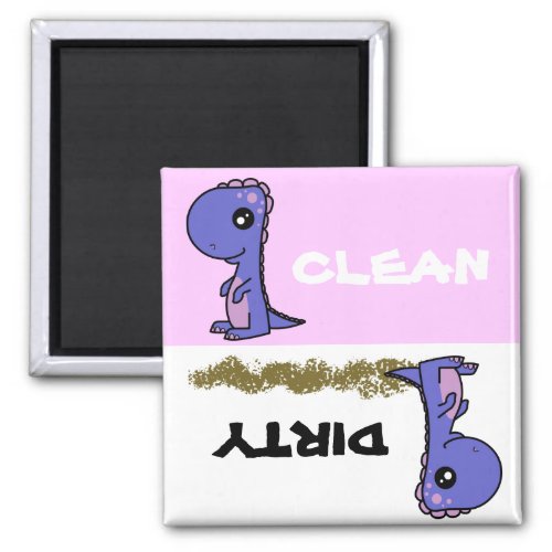 Cute Dinosaur Clean Dirty Dishwasher Magnet