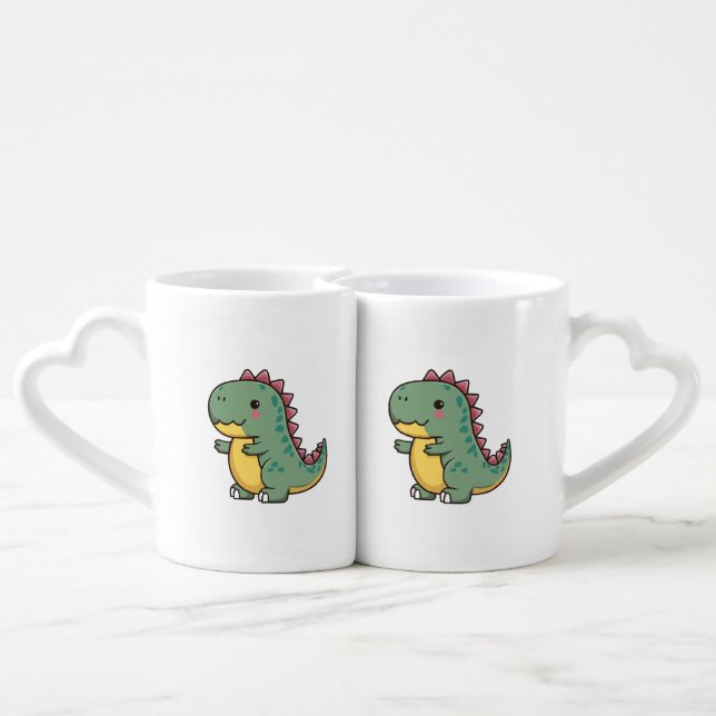 Cute dinosaur coffee mug set (Back Nesting)