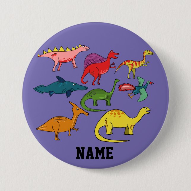 Cute Dinosaur Collection Thunder_Cove Button (Front)