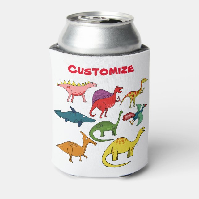 Cute Dinosaur Collection Thunder_Cove Can Cooler (Can Back)