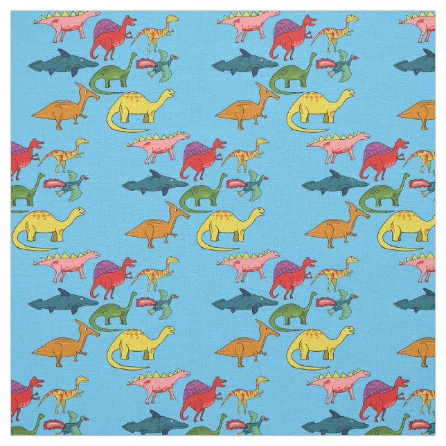 Cute Dinosaur Collection Thunder_Cove Fabric (Swatch)