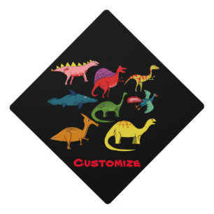 Cute Dinosaur Collection Thunder_Cove Graduation Cap Topper