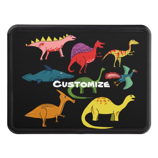 Cute Dinosaur Collection Thunder_Cove Hitch Cover (Front)