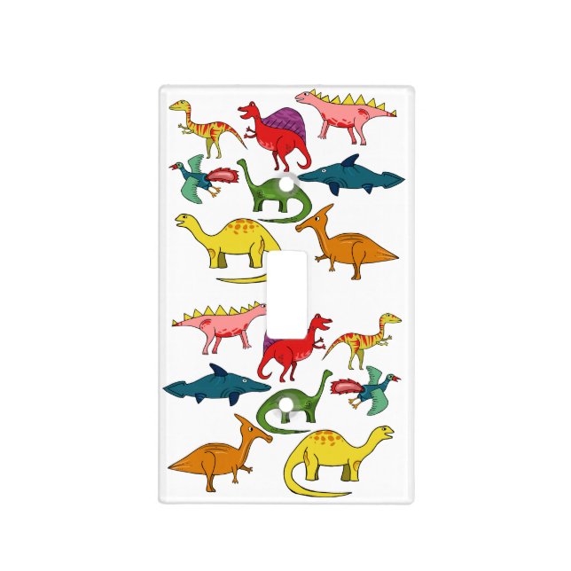 Cute Dinosaur Collection Thunder_Cove Light Switch Cover (Front)