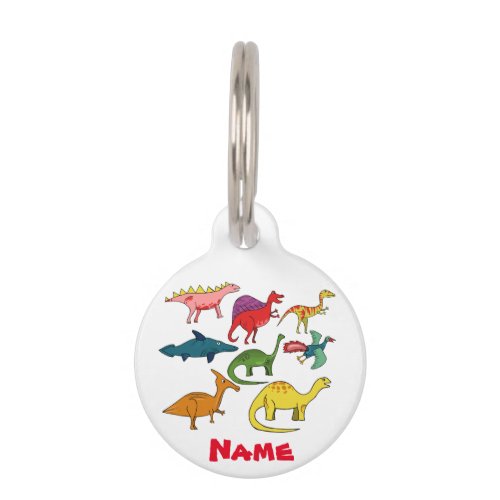 Cute Dinosaur Collection Thunder_Cove Pet ID Tag