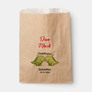 Cute Dinosaur Couple Wedding Thank You Favor Bag