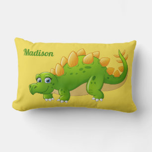 Cute Dinosaur custom name throw pillows