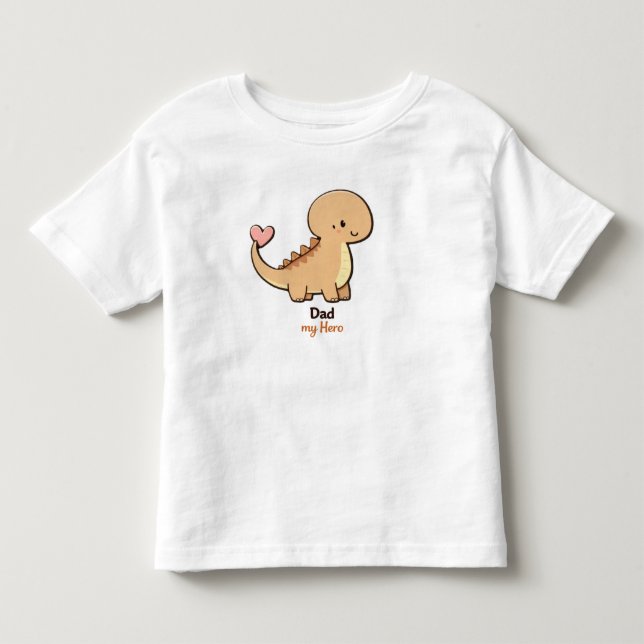Cute Dinosaur Dad My Hero Kids T-Shirt | Father’s  (Front)