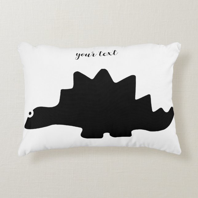 Cute Dinosaur Decorative Accent Pillow (Front)