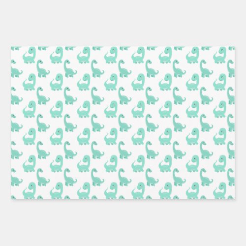 Cute Dinosaur Designs Wrapping Paper Sheets