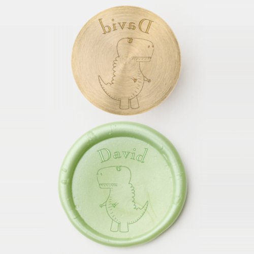 Cute Dinosaur Drawing Custom Name Wax Seal Stamp