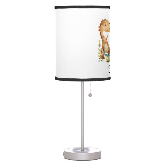 Cute Dinosaur Family Personalized Kids Table Lamp (Left)