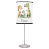Cute Dinosaur Family Personalized Kids Table Lamp (Front)