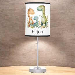 Cute Dinosaur Family Personalized Kids Table Lamp