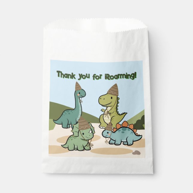Cute Dinosaur Favor Bags (Front)