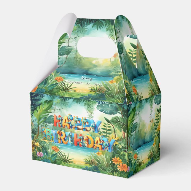 Cute Dinosaur Favor Box (Front Side)