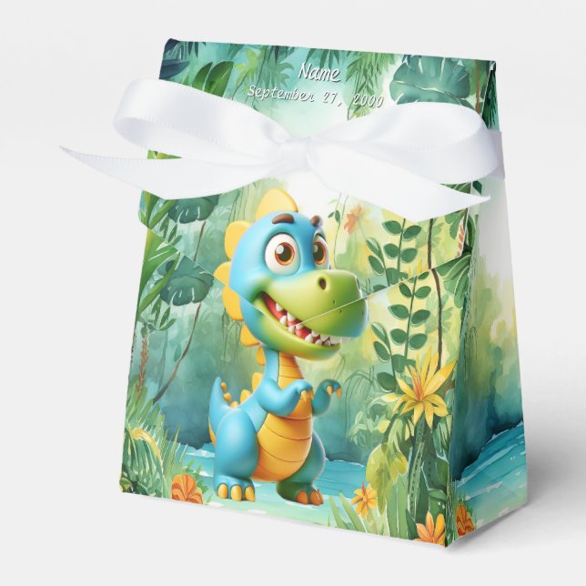 Cute Dinosaur Favor Box (Front Side)