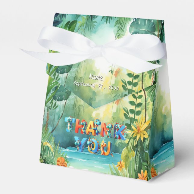 Cute Dinosaur Favor Box (Front Side)