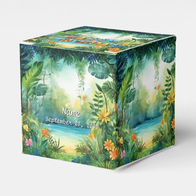 Cute Dinosaur Favor Box (Front Side)