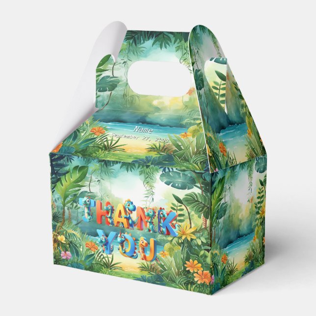 Cute Dinosaur Favor Box (Front Side)