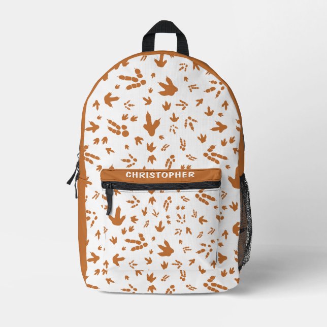 Cute Dinosaur Footprint Backpack (Front)