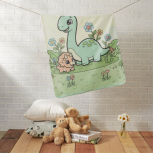 Cute Dinosaur Friends Baby Blanket