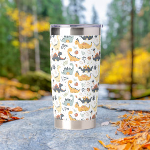 Cute Dinosaur Fun Prehistoric for Dino Lovers Insulated Tumbler
