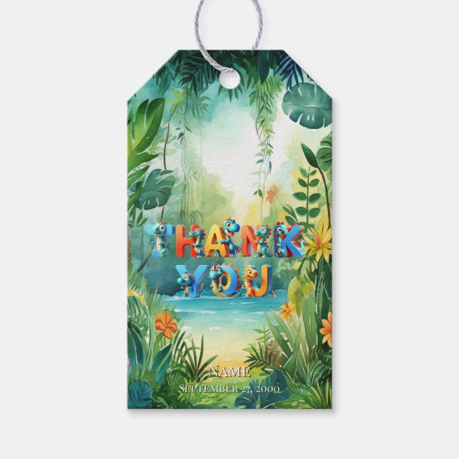 Cute Dinosaur Gift Tag (Front)