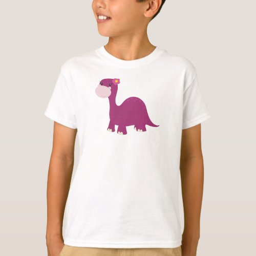 Cute Dinosaur Girl Dinosaur Pink Dinosaur Dino T_Shirt