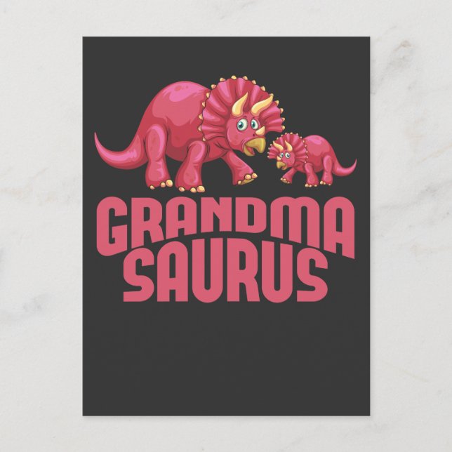 Cute Dinosaur Grandmother Dino Grandma Postcard (Front)