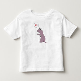 Cute Dinosaur In Love Cartoon Toddler T-shirt