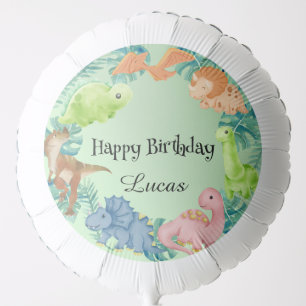 Cute dinosaur jungle School kids Birthday party Balloon