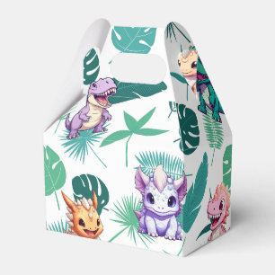 Cute dinosaur jungle School kids Birthday party bo Favor Boxes