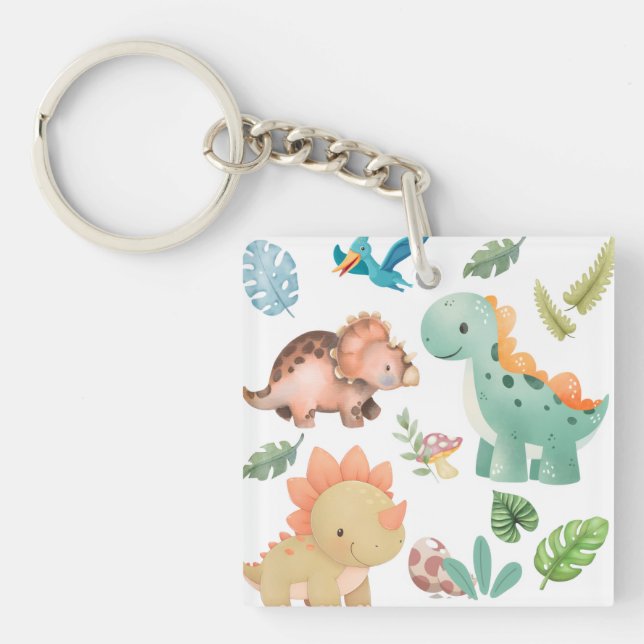 Cute Dinosaur  Keychain (Front)