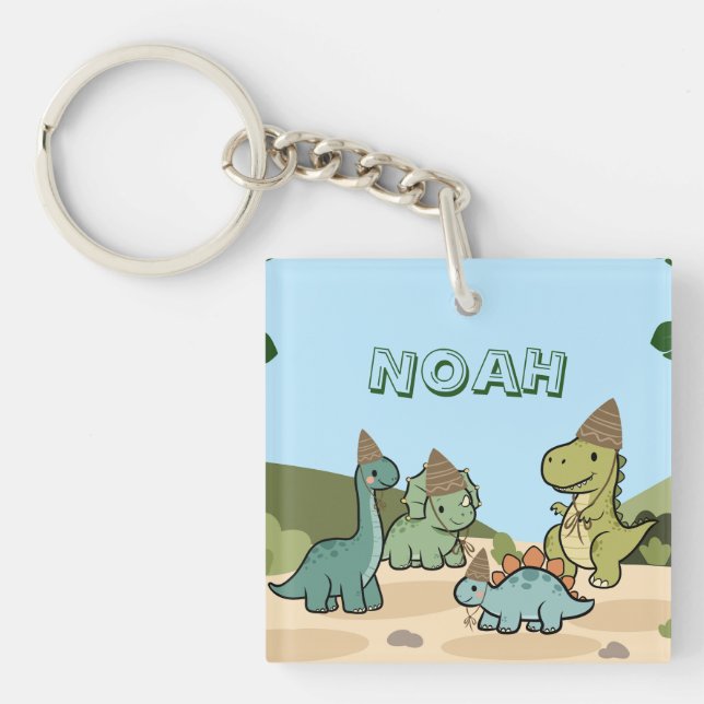 Cute Dinosaur Keychain | Party Favor (Front)