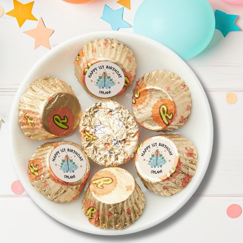 Cute Dinosaur Kids Birthday Party Reeses Peanut Butter Cups