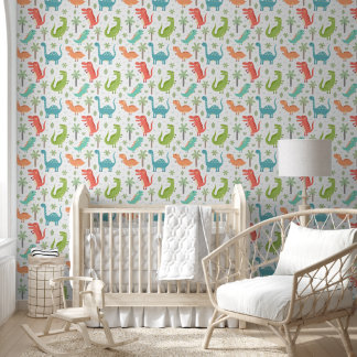Cute Dinosaur Kids Room Nursery Wallpaper Wallpaper