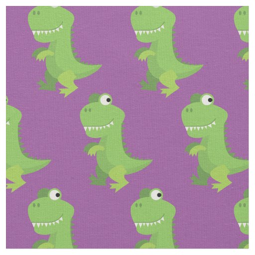 Cute Dinosaur Kids T-Rex Dino Cartoon Fabric