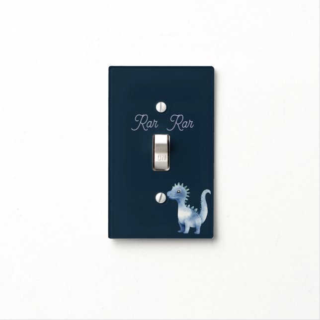 Cute Dinosaur Light Switch Cover (In Situ)