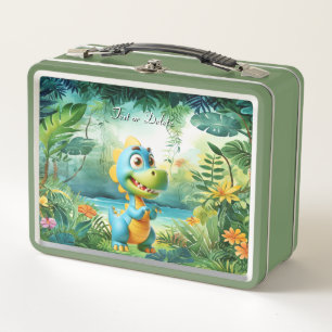 Cute Dinosaur Metal Lunch Box