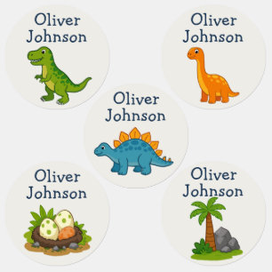 Cute Dinosaur Name Clothing Kids' Labels