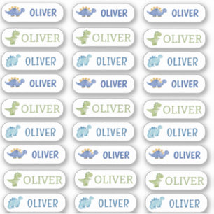 Cute Dinosaur Name Tags Back to School 27 labels