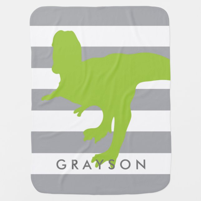 Cute Dinosaur Nursery Blanket - Dino Baby Room (Front)