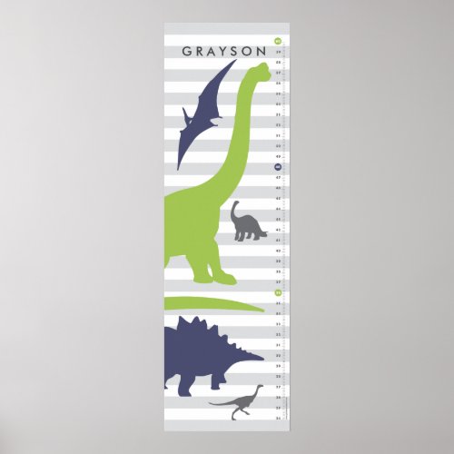 Cute Dinosaur Nursery Growth Chart _ Dino Decor