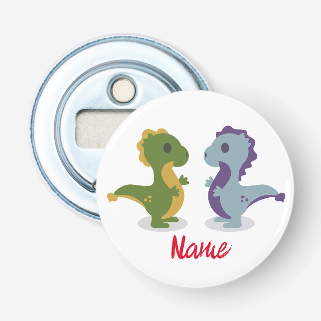 Cute Dinosaur Pair Thunder_Cove Bottle Opener (Front)