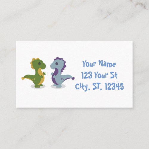 Cute Dinosaur Pair Thunder_Cove  Business Card