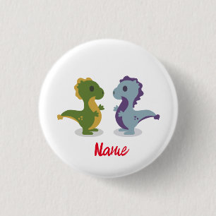 Cute Dinosaur Pair Thunder_Cove  Button