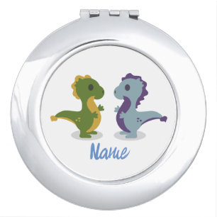 Cute Dinosaur Pair Thunder_Cove Compact Mirror