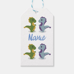 Cute Dinosaur Pair Thunder_Cove Gift Tags
