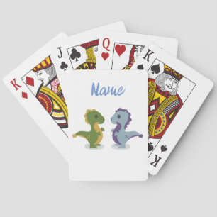 Cute Dinosaur Pair Thunder_Cove Poker Cards
